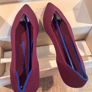 NWT Rothy's Women's Deep Burgundy/Orchid Flats size 8.5
